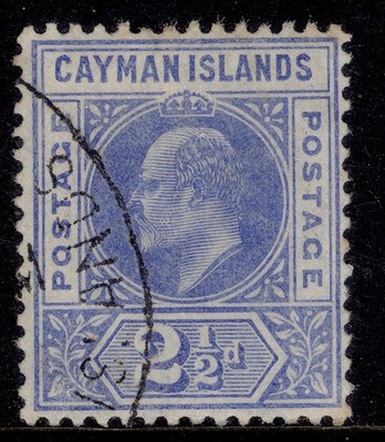 cayman-islands-edvii-sg5-2d-bright-blue-fine-used-cat-21