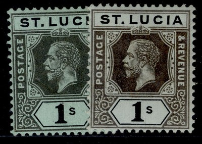 st-lucia-gv-sg85-85a-1s-shade-varieties-m-mint-cat-25