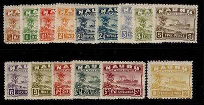 nauru-gv-sg26a-39a-1924-48-rough-surface-paper-set-shades-lh-mint-cat-275
