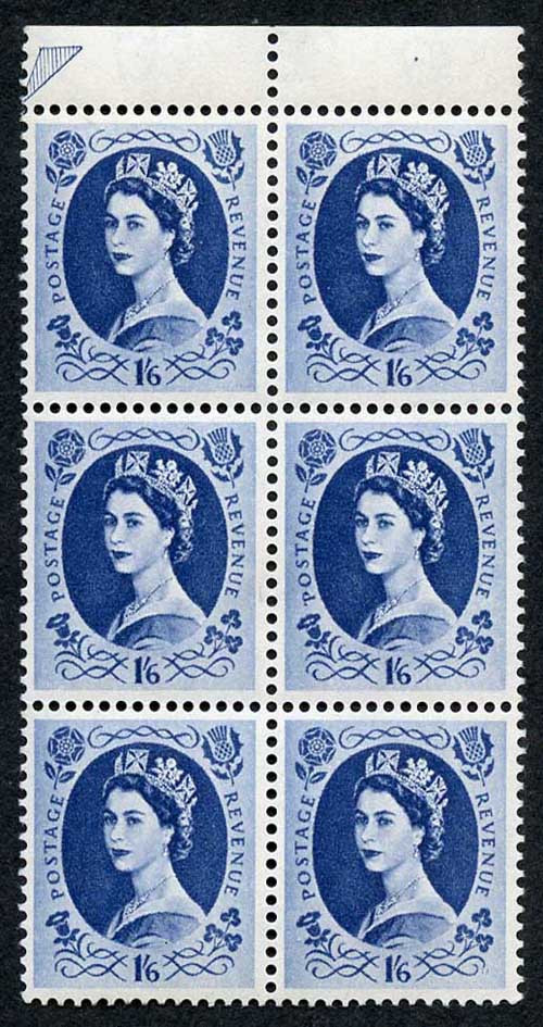 s152-1-6-grey-blue-crowns-wmk-block-of-6-cream-paper-u-m