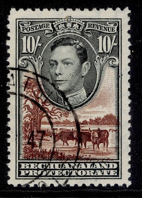 bechuanaland-protectorate-gvi-sg128-10s-black-red-brown-fine-used-cat-48
