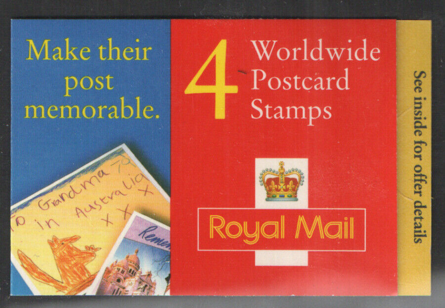 1997-gl4-barcode-booklet-4-x-37p-world-postcard-stamps-complete-cyl-w2