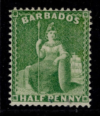 barbados-qv-sg72-d-bright-green-m-mint-cat-28