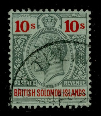 british-solomon-islands-gv-sg37-10s-green-red-green-fine-used-cat-95