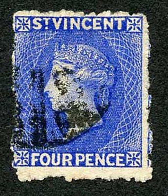 st-vincent-sg38-4d-bright-blue-wmk-star-perf-11-to-12-5-fine-used-cat-120-pounds