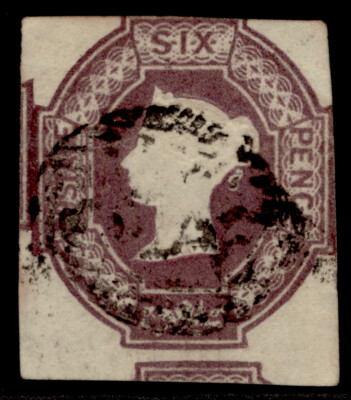 gb-qv-sg59wk-scarce-6d-dull-lilac-wmk-inv-rev-cut-square-used-cat-1000