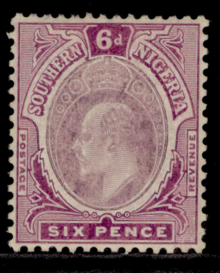 southern-nigeria-edvii-sg39a-6d-dull-purple-bright-purple-m-mint-cat-28