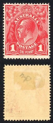 australia-sg21-1d-carmine-red-die-1-line-perf-m-m-cat-48-pounds