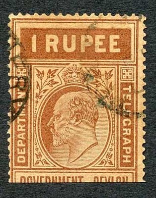 ceylon-telegraph-sgt174-1r-toned-pearl-fishery-while-at-marichchukaddi