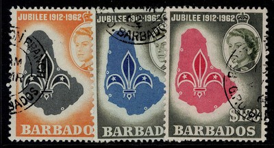 barbados-qeii-sg309-311-1962-golden-jubilee-set-fine-used