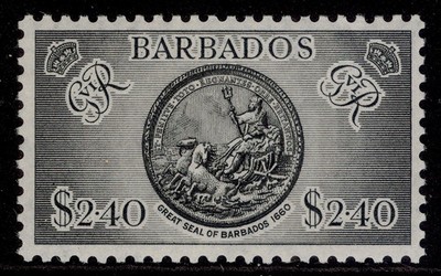 barbados-gvi-sg282-2-40-black-lh-mint-cat-28