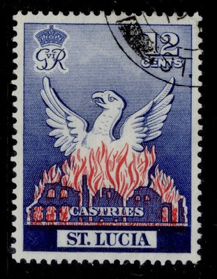 st-lucia-gvi-sg166-12c-red-blue-fine-used