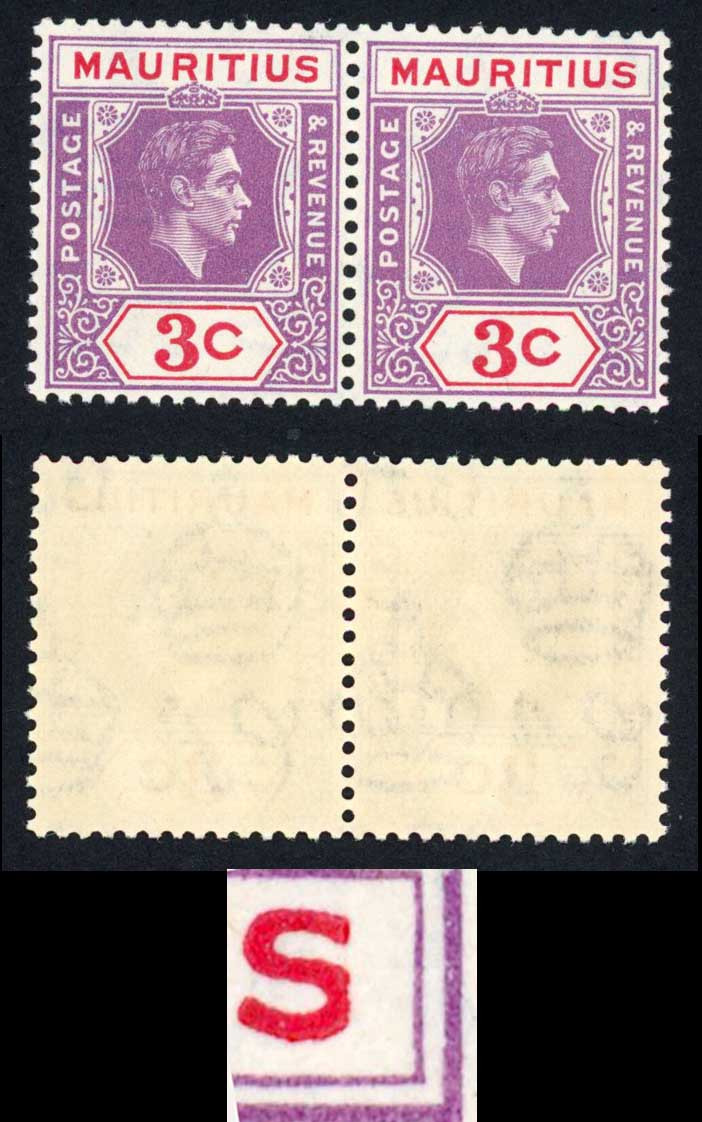 mauritius-kgvi-sg253a-3d-reddish-purple-and-scarlet-sliced-s-at-right-superb-u-m