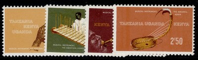 tanzania-qeii-sg272-275-1970-musical-instruments-set-nh-mint