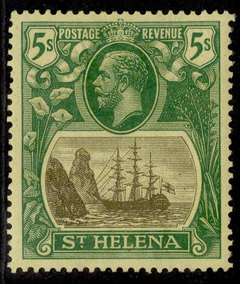 st-helena-gv-sg110-5s-grey-green-yellow-m-mint-cat-50