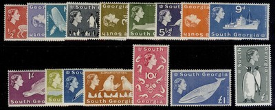 falkland-islands-south-georgia-qeii-sg1-16-1963-69-set-nh-mint-cat-200