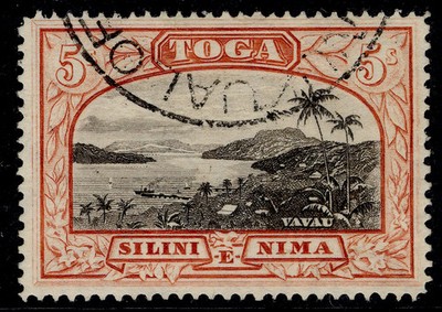 tonga-gvi-sg82-5s-black-brown-red-fine-used-cat-60