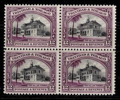 trinidad-tobago-gv-sg235-12c-black-violet-nh-mint-cat-19-block-x4