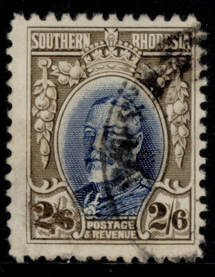 southern-rhodesia-gv-sg26a-2s-6d-blue-drab-fine-used-cat-50-perf-11