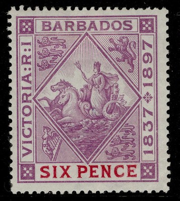 barbados-qv-sg121-6d-mauve-carmine-m-mint-cat-55