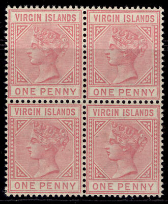 british-virgin-islands-qv-sg29-1d-pale-rose-lh-mint-cat-220-block-x-4