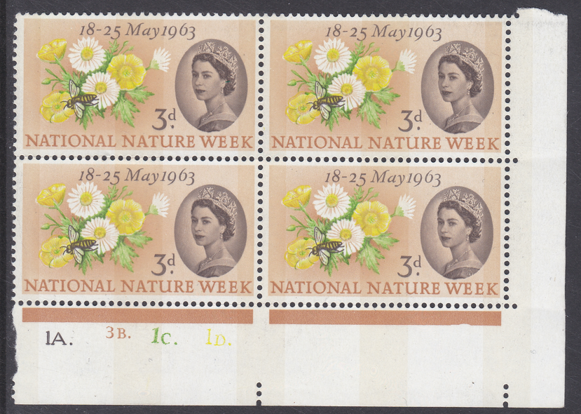 sg637p-3d-1963-national-nature-week-cyl-1a-1d-r19-r6-phos-dot-block-u-m