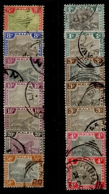 malaysia-federated-malay-qv-sg15-22a-1900-01-set-shades-used-cat-167