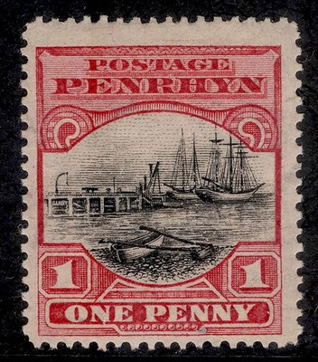 cook-islands-penrhyn-island-gv-sg39-1d-deep-black-carmine-m-mint