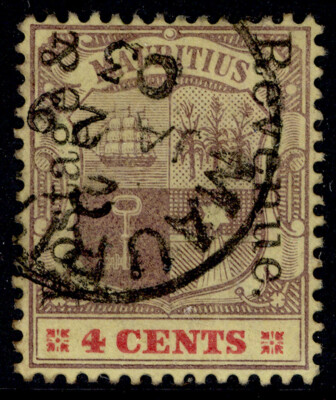 mauritius-qv-sg141-4c-purple-carmine-yellow-very-fine-used-cds