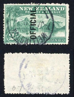 new-zealand-official-1907-11-sgo66-2s-blue-green-vfu-cat-140-pounds