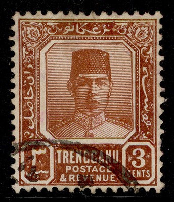 malaysia-trengganu-gvi-sg29-3c-reddish-brown-fine-used-cat-25