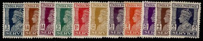 india-gvi-sg-o140-o150-1939-42-complete-set-m-mint-cat-32