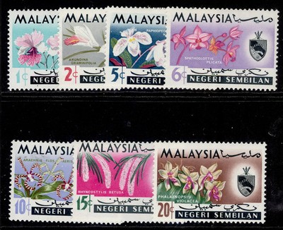 malaysia-negri-sembilan-qeii-sg81-87-1965-69-complete-set-nh-mint