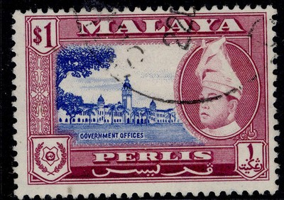 malaysia-perlis-qeii-sg38-1-ultramarine-reddish-purple-fine-used-cat-25
