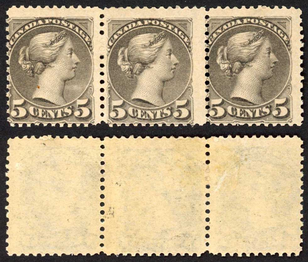 canada-sg106-5c-brownish-grey-m-m-strip-cat-450-pounds