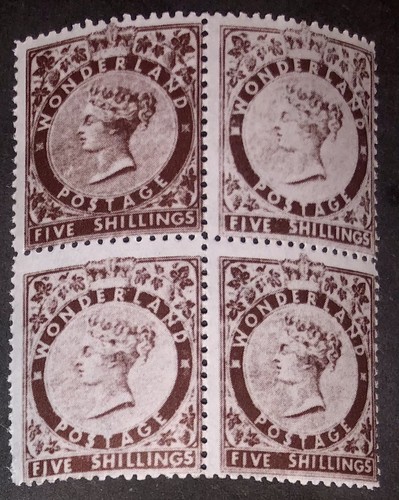 gerald-king-wonderland-cogh-stamp-duty-pastiche-block-of-four-mnh