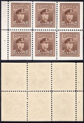 canada-sg376b-2c-brown-booklet-pane-of-6-cat-32-pounds-u-m