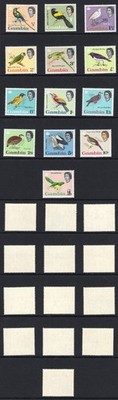 gambia-sg193-205-1963-birds-set-superb-u-m-cat-85-pounds