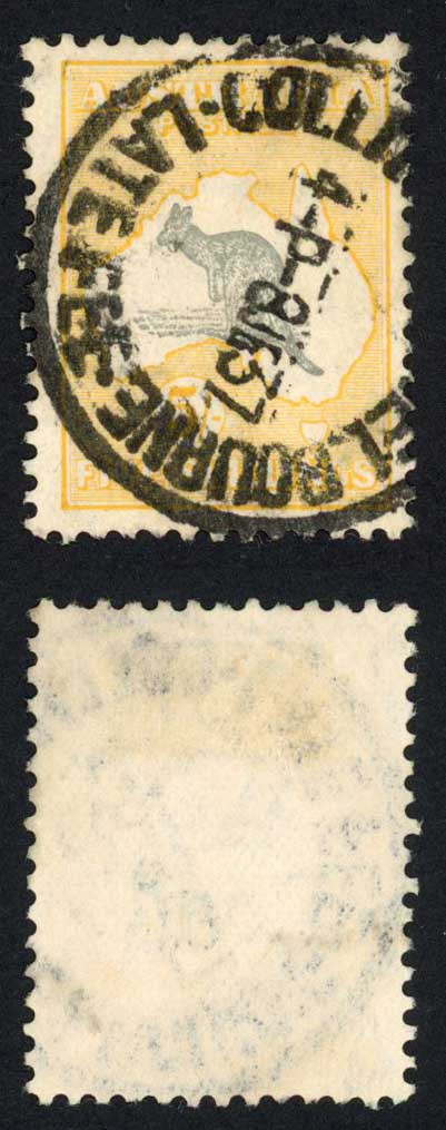 australia-sg111-5-grey-and-deep-yellow-kangaroo-multiple-wmk-cat-120-pounds