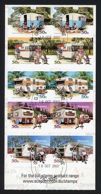 australia-sg2889b-2007-caravanning-through-the-ages-mixed-s-a-pane-fine-used