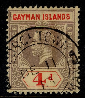 cayman-islands-gv-sg46-4d-black-red-yellow-fine-used-cat-12-cds