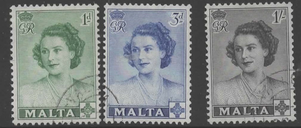 malta-sg255-7-1950-visit-of-princess-elizabeth-to-malta-fine-used
