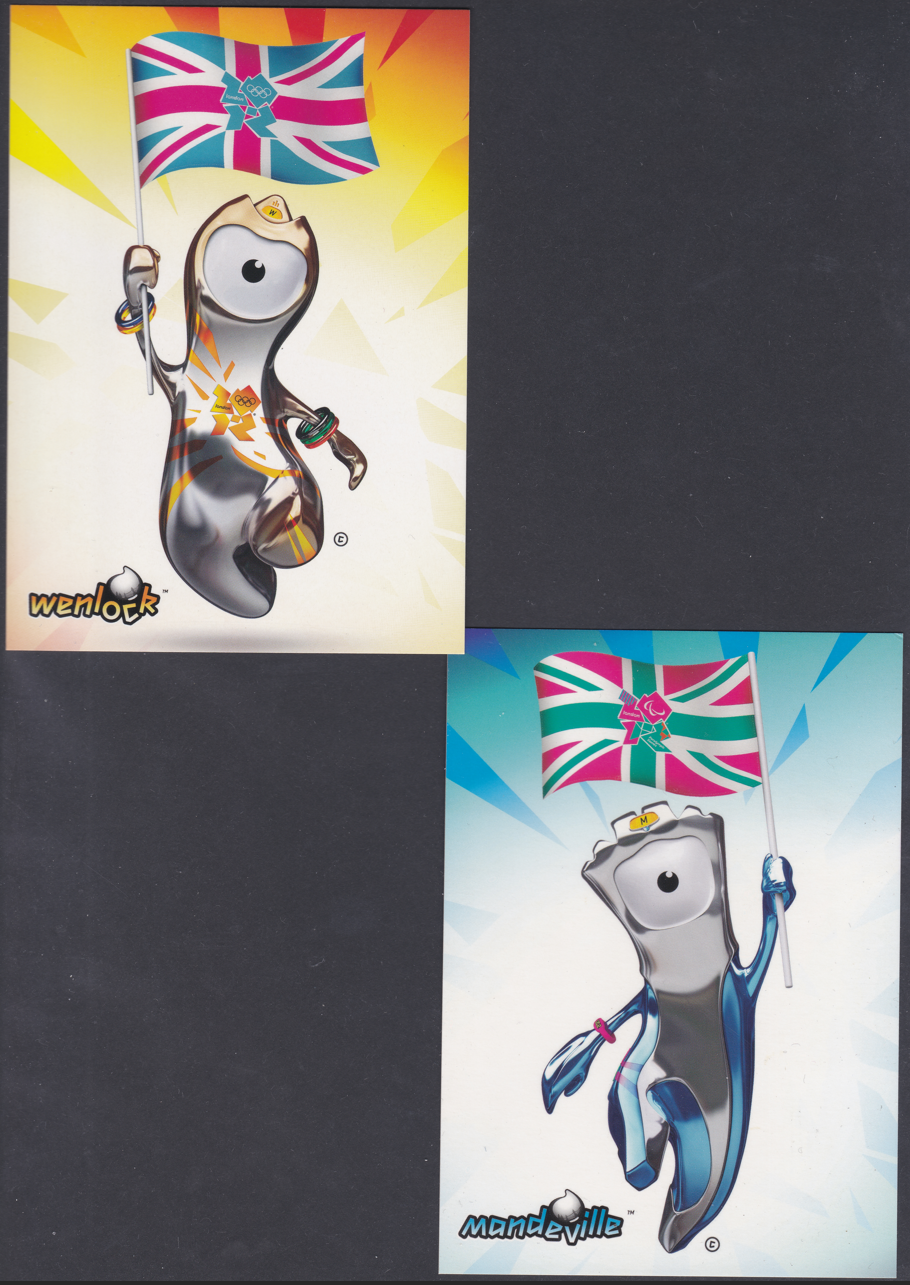 london-2012-olympics-wenlock-mandeville-mascot-postcards-mint-never-used