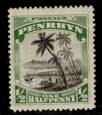 cook-islands-penrhyn-island-gv-sg38-d-black-green-m-mint