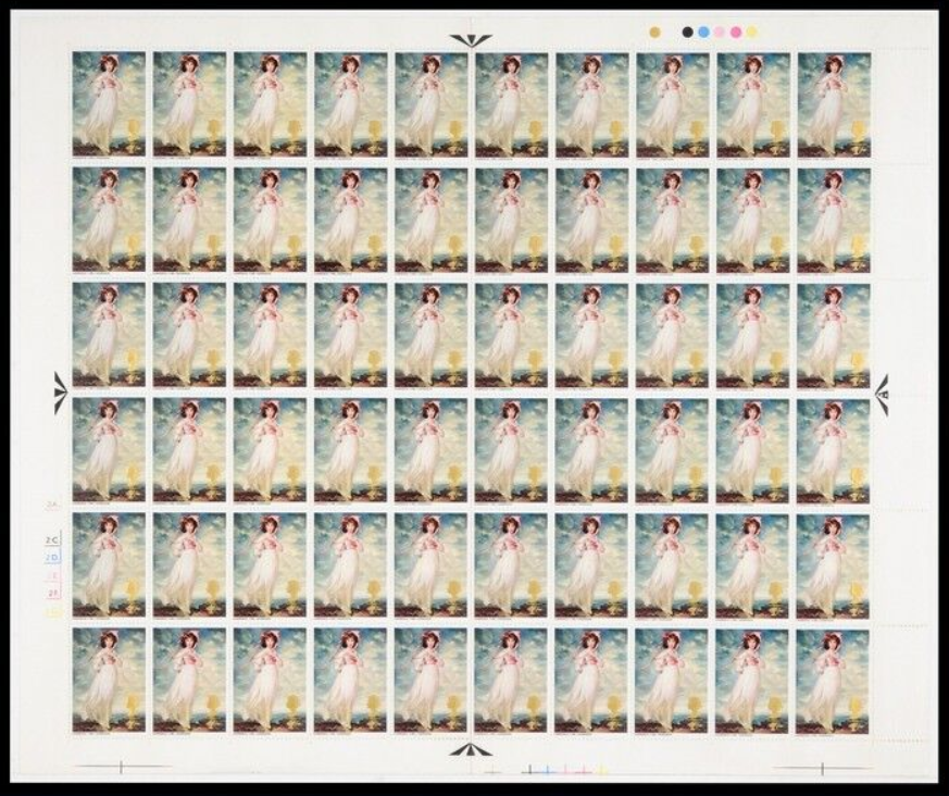 1968-1-paintings-complete-full-sheet-no-dot-unmounted-mint
