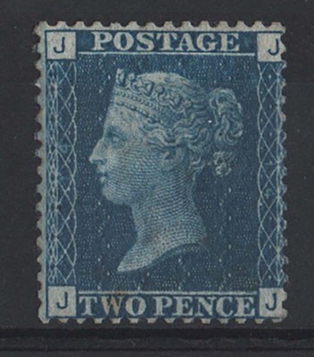 gb-1858-2d-blue-plate-14-jj-light-gum-tone-spot-otherwise-vf-mint-sg46-c500