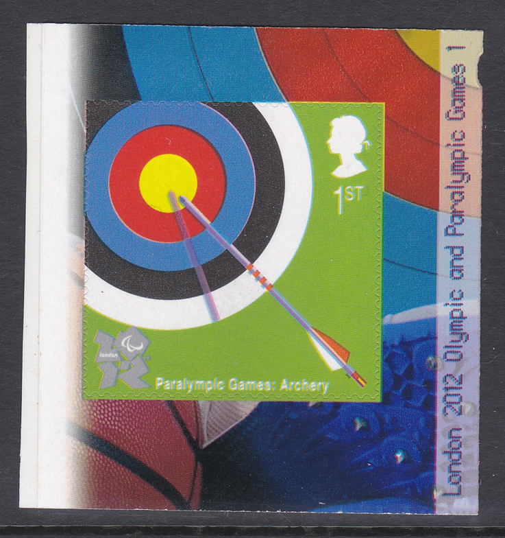 pm21-2009-sg3020-archery-1st-class-stamp-out-of-booklet-self-adhesive