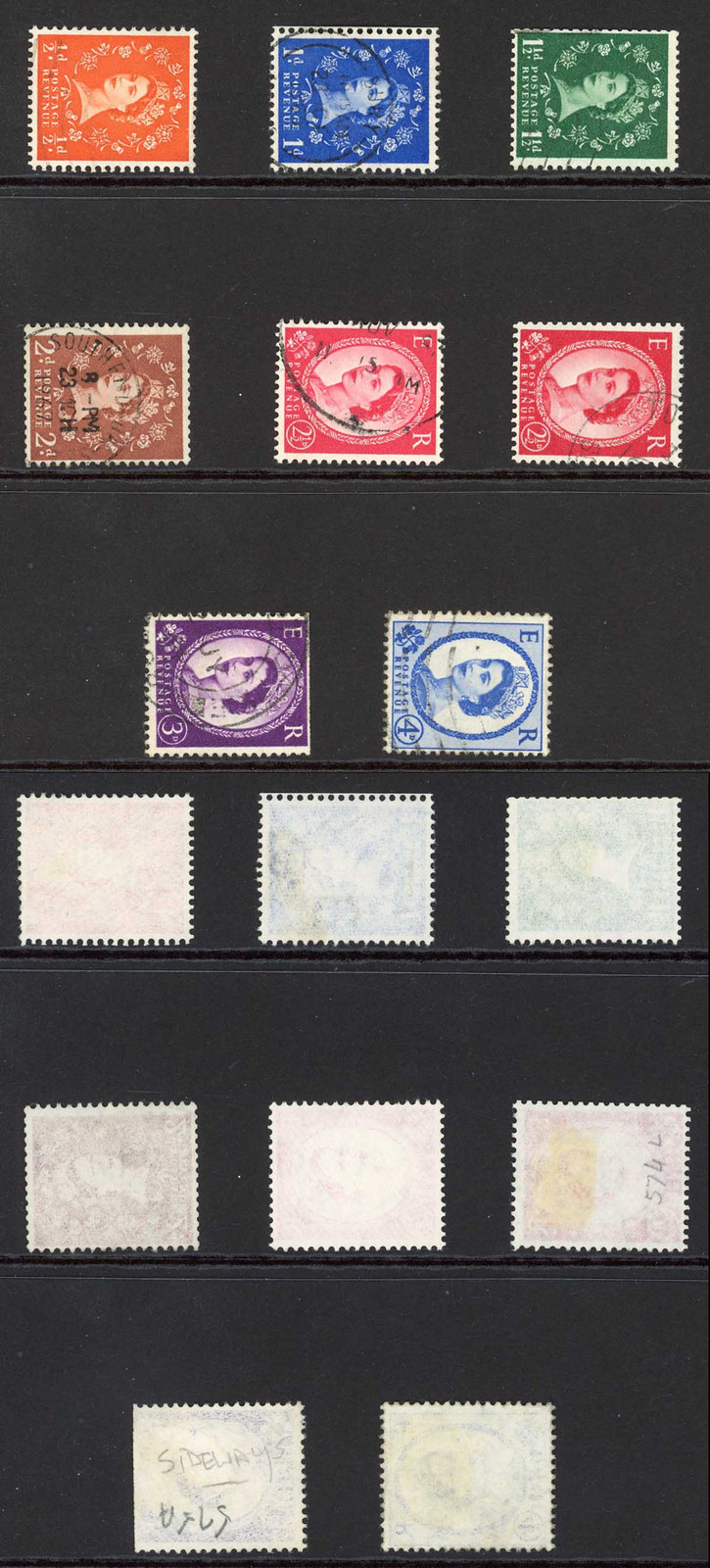 sg570a-576ab-crowns-sideways-set-8-values-fine-used