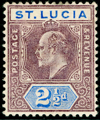 st-lucia-sg60-2d-dull-purple-ultramarine-m-mint-cat-38-wmk-ca