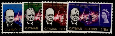 cayman-islands-qeii-sg188-191-1966-churchill-set-fine-used